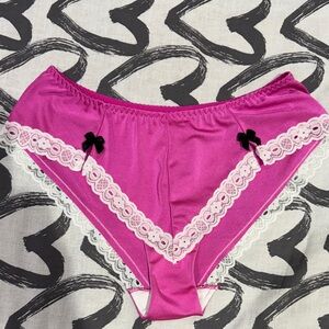 Pink Lace Trimmed Panties